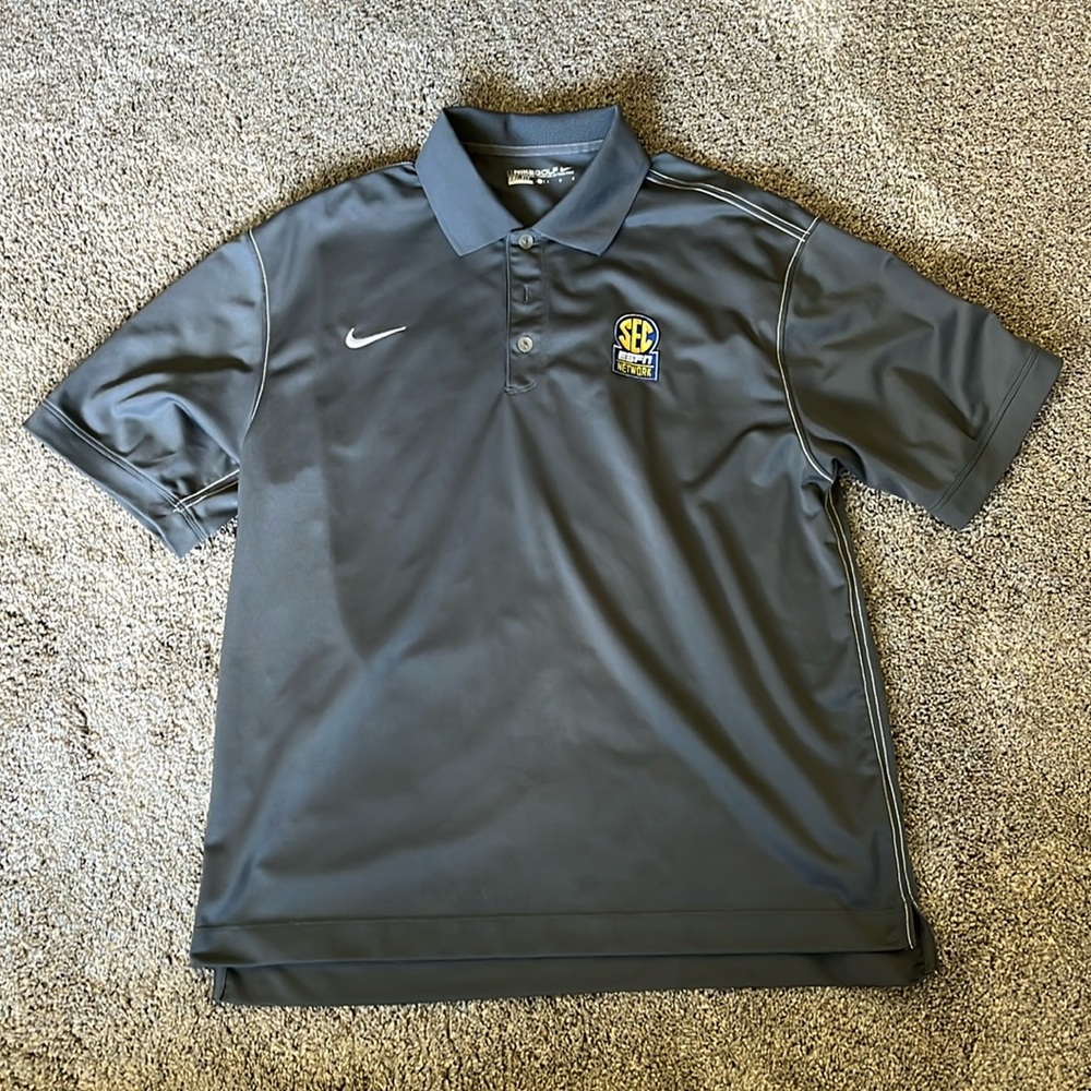 Large Gray Nike SEC Network golf polo